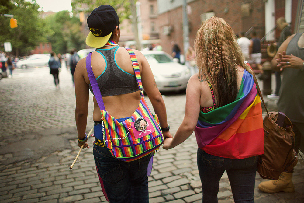 a couple at Pride NYC