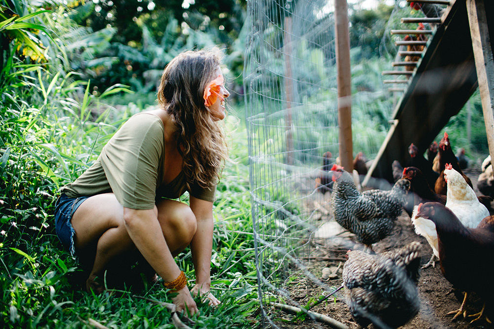 Angel Green shares her love for raw organic food at Hale Akua Garden Farm in Huelo, Maui. 