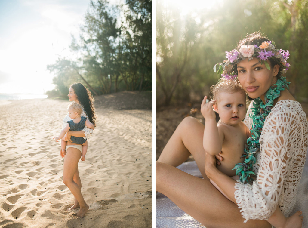 baby beach family photos in paia maui with cadencia photography. 