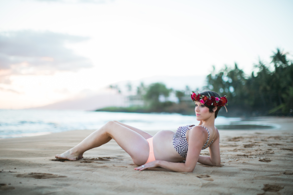 hawaii maternity photography in wailea with cadencia. 