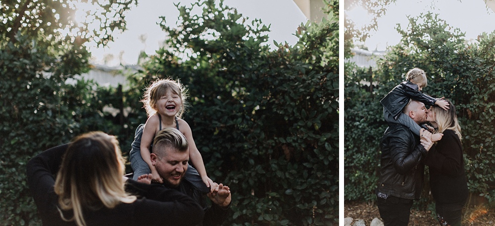dad and daughter during LA family photographer session. 