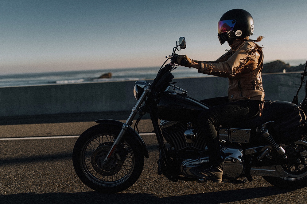 womens motorcyclist in LA