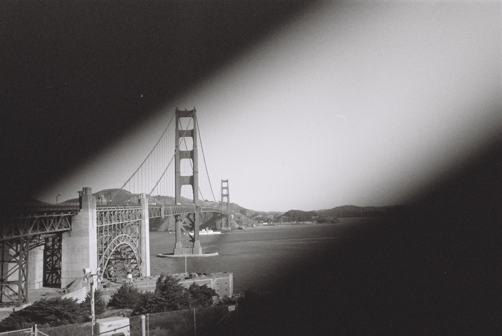 black and white film of SF