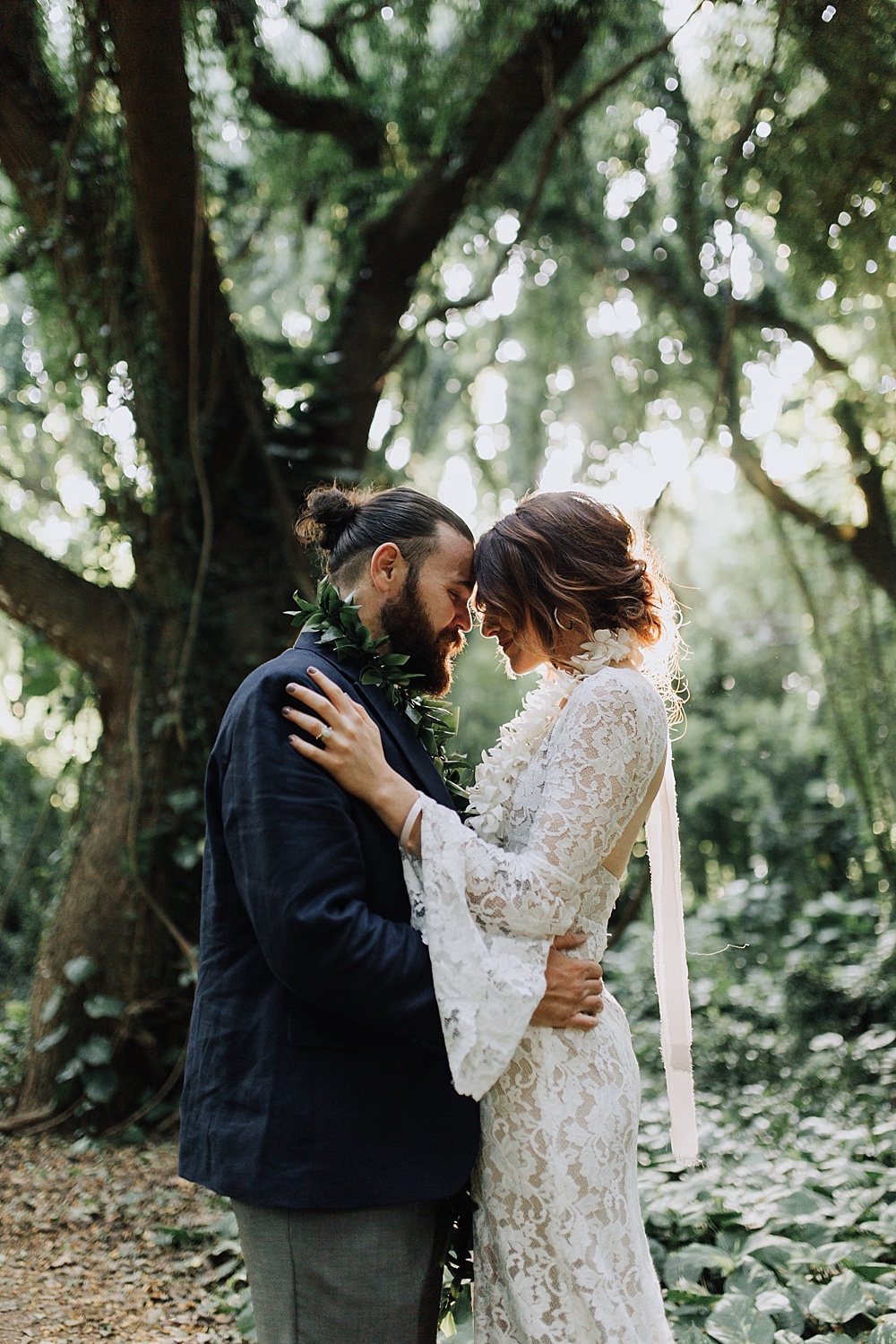 A boho elopement at Honolua Forest on Maui. 
