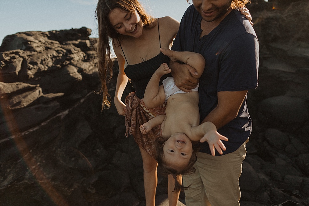 paia family photography in maui, hawaii in the morning