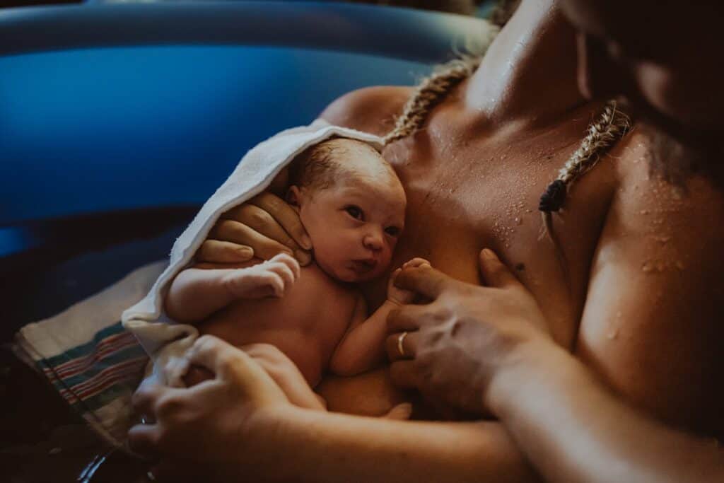 baby after home birth in maui hawaii 