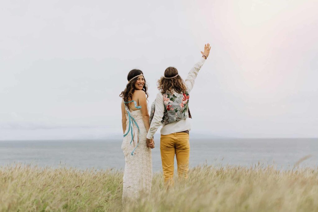 emily & alvaro | gypsy halos | rainbow hippie village wedding
