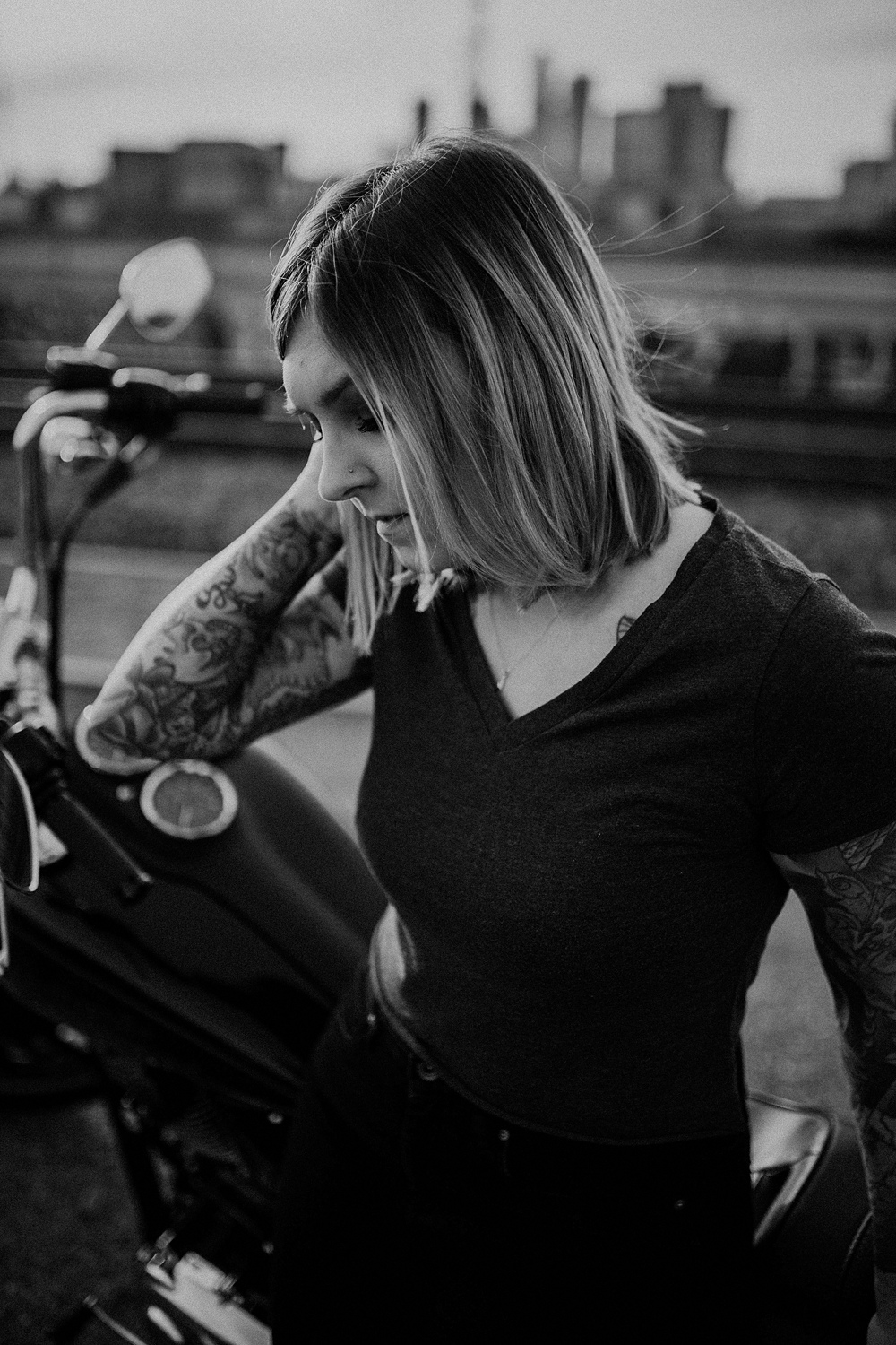 Danielle Rotella, a women's motorcyclist in los angeles. 