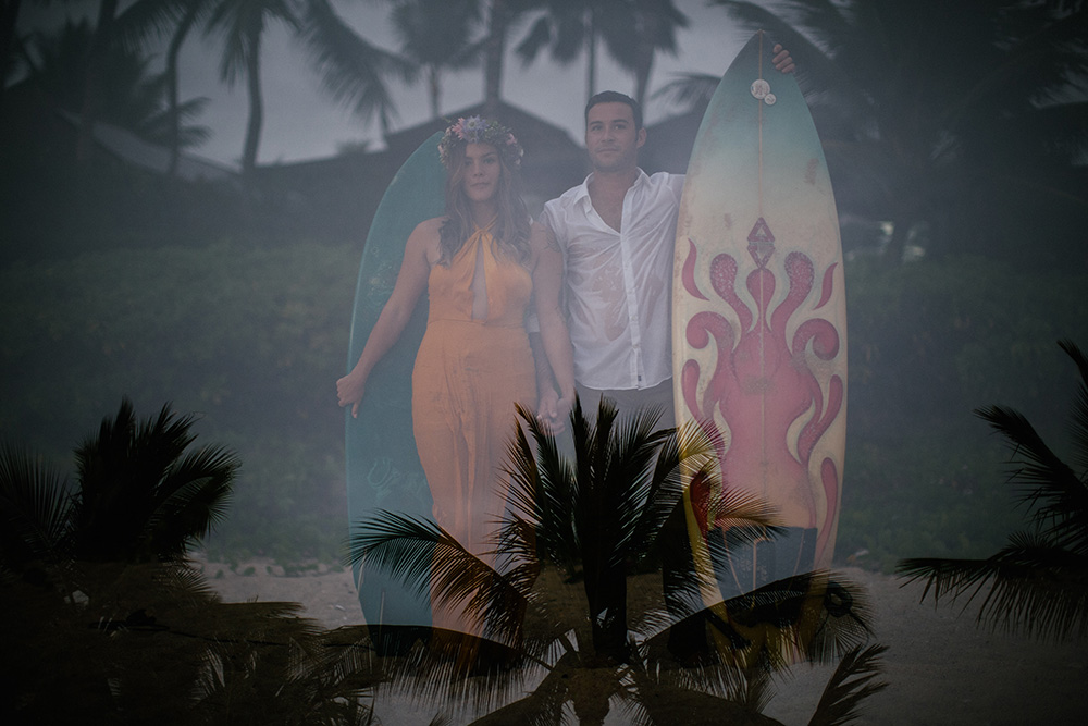 surf couple engagement photos maui