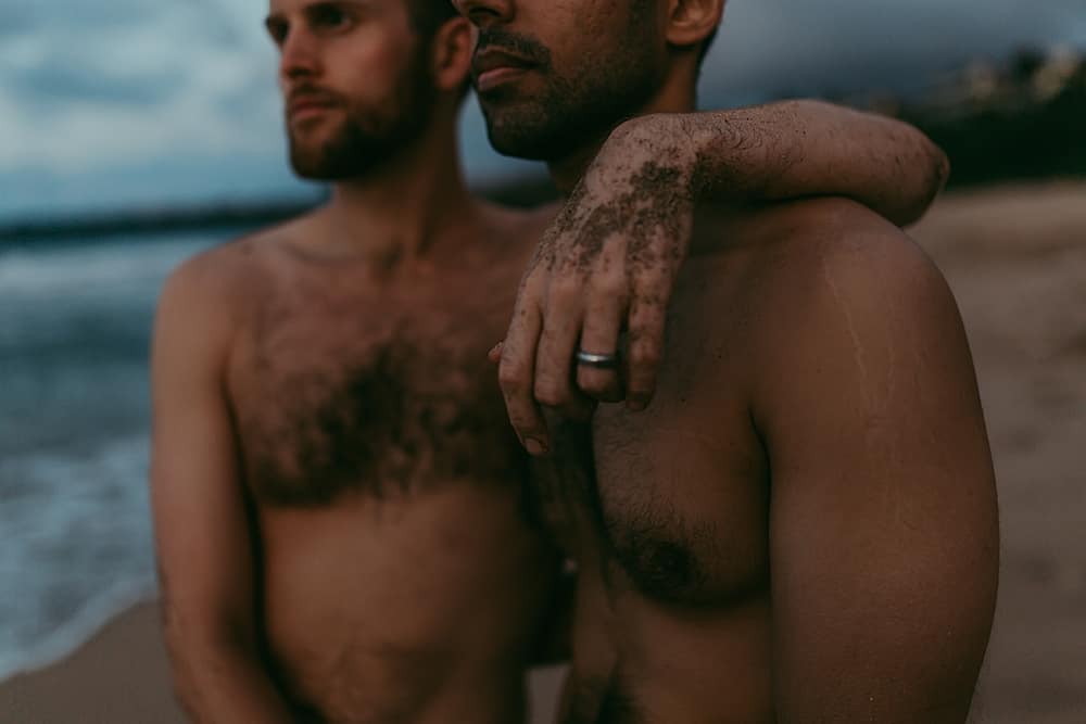 same-sex couples photographer | LGBQT maui | rohit + ben